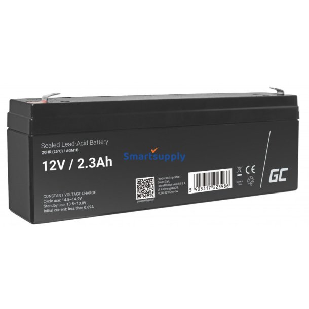 Green Cell Agm18 Ups Batteri 12V 2,3 Ah