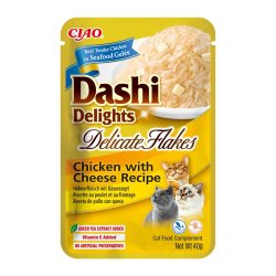 Inaba Cat Dashi Delights Delicate Flakes Kylling Med Ost - Kat Godbid - 40G