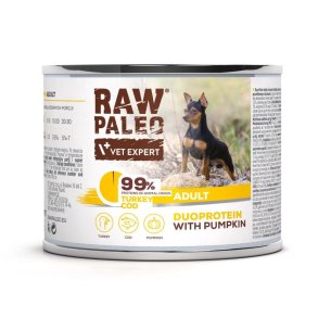 RAW PALEO Duoprotein Turkey & Cod Adult - vdfoder til hunde - 200g