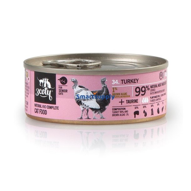 3COTY Turkey Senior - vd kattefoder - 80g