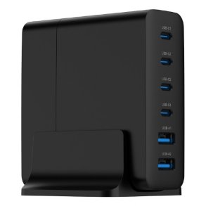 Gembird TA-UC-2A4C-PD75-01-BK oplader til mobil enhed Universel Sort Vekselstrm Hurtig opladning Indendrs