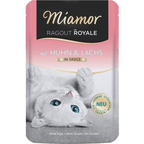 MIAMOR Ragout Royale Chicken and salmon in sauce - vd kattefoder - 100g
