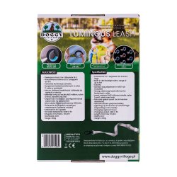 DOGGY VILLAGE Luminous Leash 3in1 MT7128 black - hundesnor - 2m