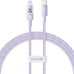 Baseus Gem USB-C til iP hurtigopladningskabel 1 m 20 W Lilla