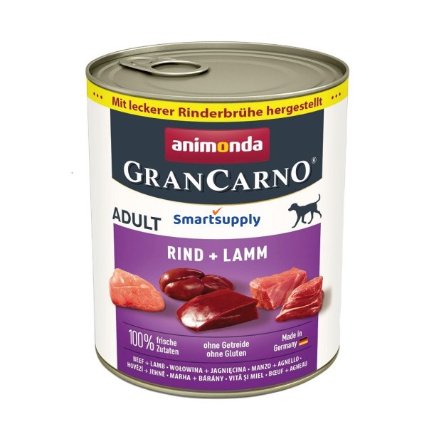 Animonda Grancarno Originalt Voksen Oksekd Med Lam - Vdfoder Til Hunde - 800 G