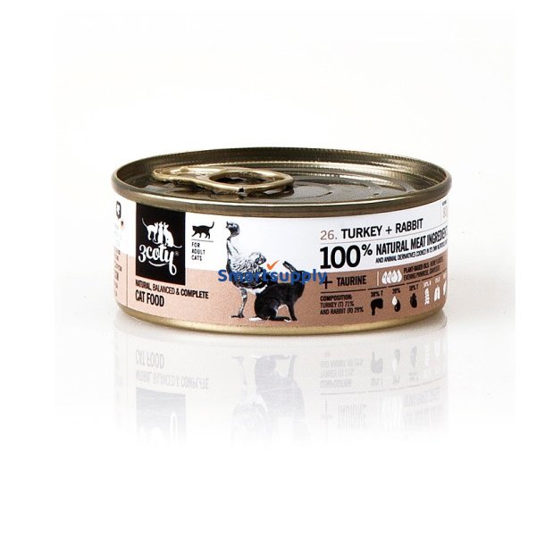 3Coty Kalkun Med Kanin - Vdfoder Til Katte - 80G