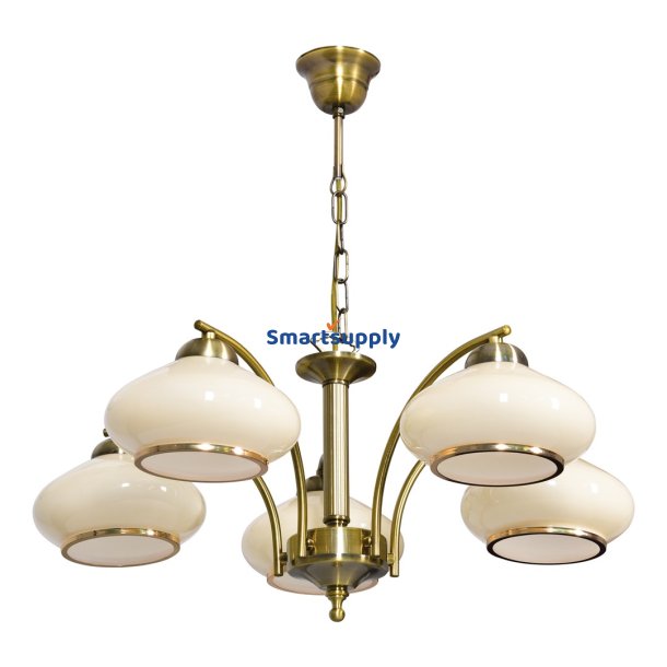 Activejet Classic Loftslysekrone Pendel Rita Patina 5Xe27 Til Stue