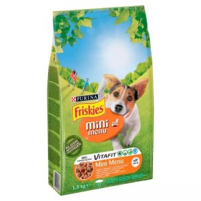 FRISKIES Mini Menu Kylling med grntsager - trfoder til hunde - 1,5 kg
