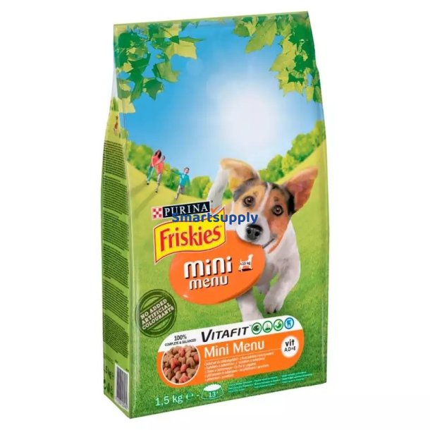 Friskies Mini Menu Kylling Med Grntsager - Trfoder Til Hunde - 1,5 Kg
