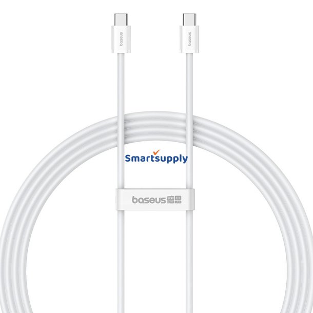 Baseus Superior USB C til USB C-datakabel 2 m 30 W Hvid