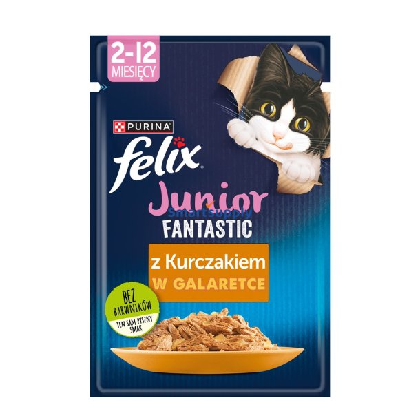 Felix Fantastic Junior - Vdfoder Til Katte - 85 G