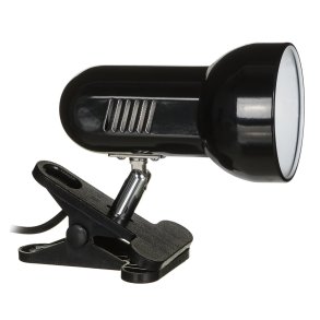 Activejet Clip-on skrivebordslampe, sort, metal, E27 gevind