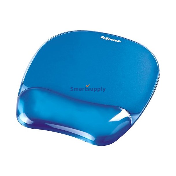 Fellowes Crystal Mouse &amp; Wrist Pad Gel Cyan