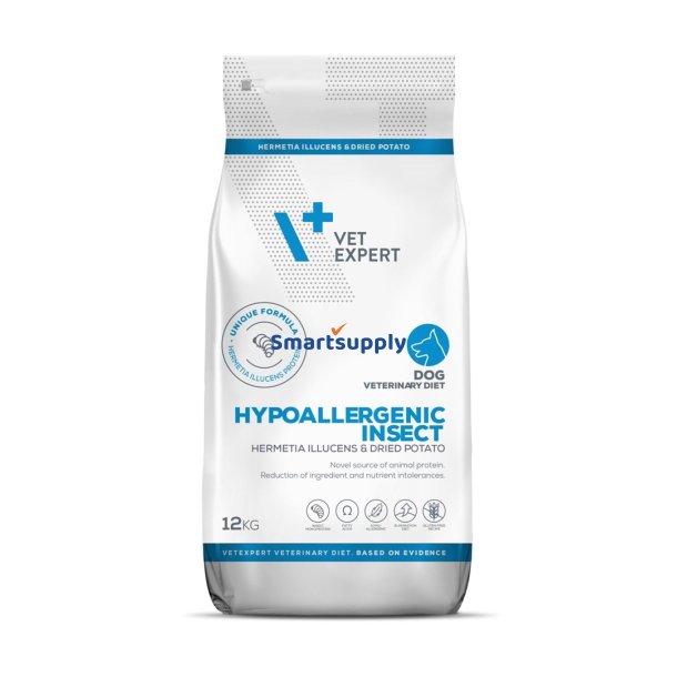 VET EXPERT Veterinary Diet Hypoallergenic Insect Dog - t�rfoder til hunde - 12 kg