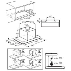 Electrolux LFG716X Indbygget Rustfrit stl 580 m/t A