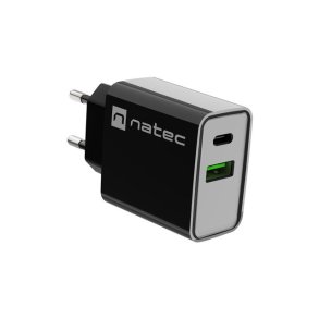 NATEC NETVRK OPLADER RIBERA USB-A+USB-C 20W PD
