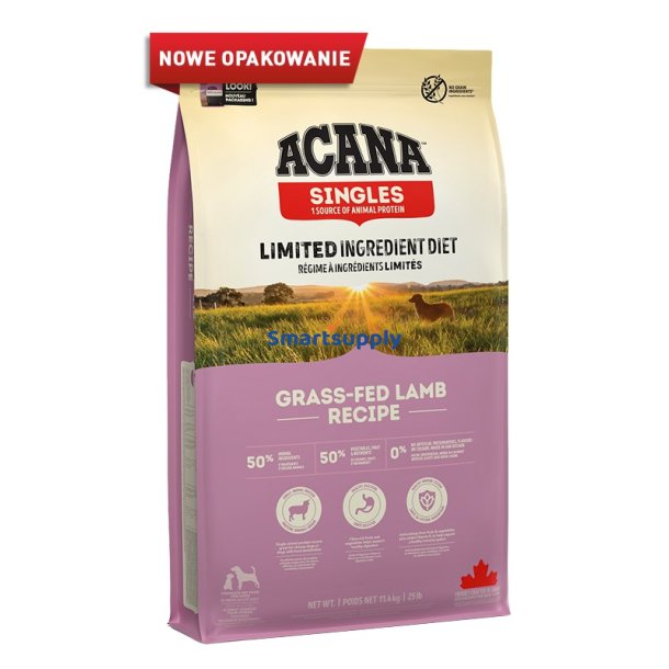 ACANA Singles Grass-Fed Lamb - trfoder til hunde - 11,4kg