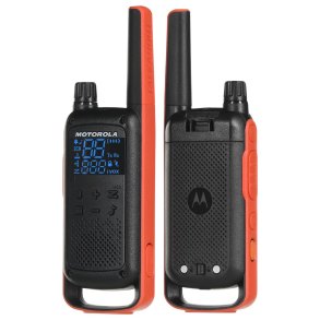 Motorola T82 Twin Pack walkie talkie 16 kanaler Sort, Orange