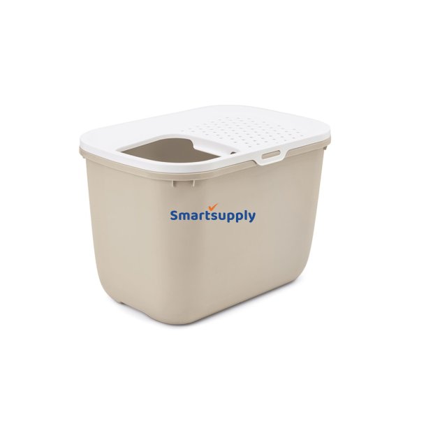 Savic Hop Kaffebrun Med Hvidt Lg  Kattebakke  58,5X39x39,5 cm  1 Stk