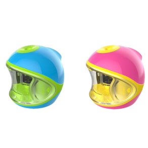 Elektrisk blyantspidser i ske - mix farver - 1 stk