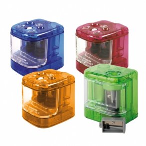 Elektrisk blyantspidser i blisterpakke - mix farver - 1 stk