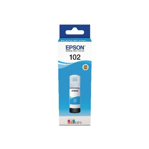 Epson 102 Cyan EcoTank&nbsp;bl�krefill 70ml original