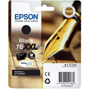Epson 16 XXL Sort blkpatron 21,6ml original