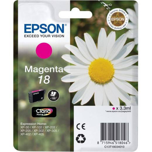 Epson 18 Magenta bl�kpatron 3,3ml original