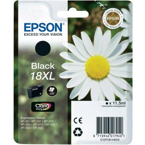 Epson 18 XL Sort blkpatron 11,5ml original