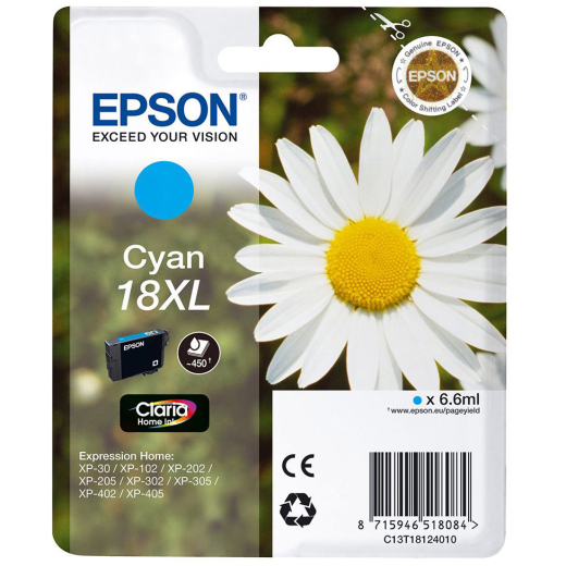 Epson 18 XL Cyan bl�kpatron 6,6ml original