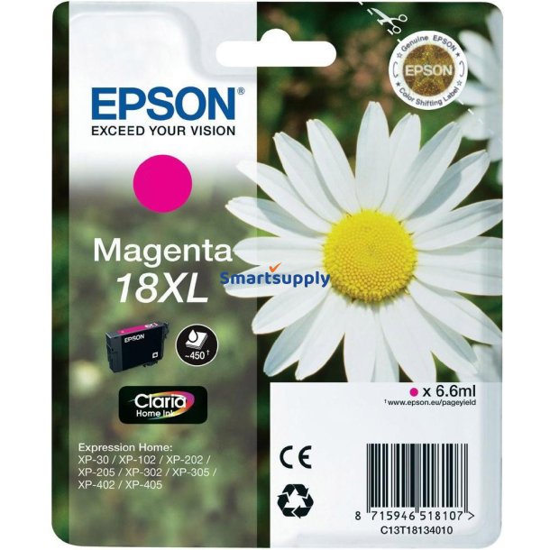 Epson 18 XL Magenta bl�kpatron 6,6ml original
