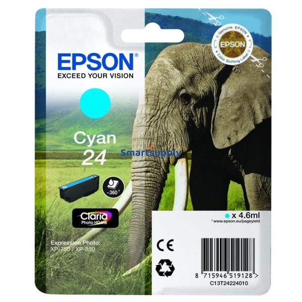 Epson 24 Cyan blkpatron 4,6ml original