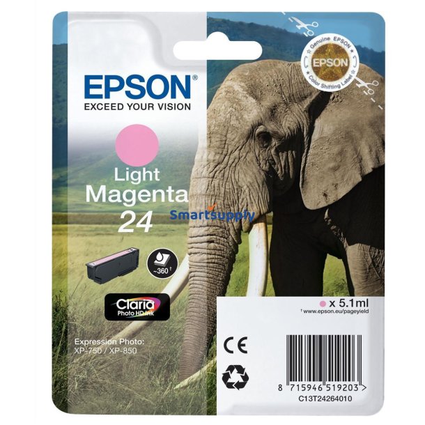 Epson 24 Lys Magenta blkpatron 5,1ml original