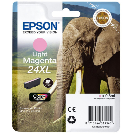 Epson 24 XL Lys Magenta bl�kpatron 9,8ml original