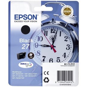 Epson 27 Sort blkpatron 6,2ml original