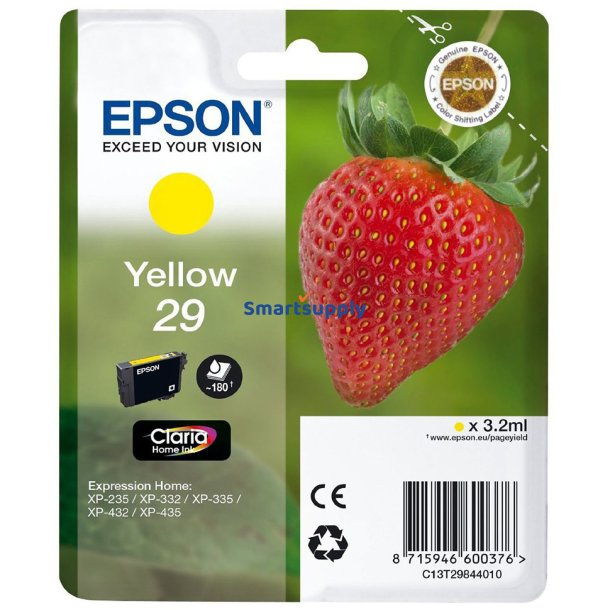 Epson 29 Gul bl�kpatron 3,2ml original