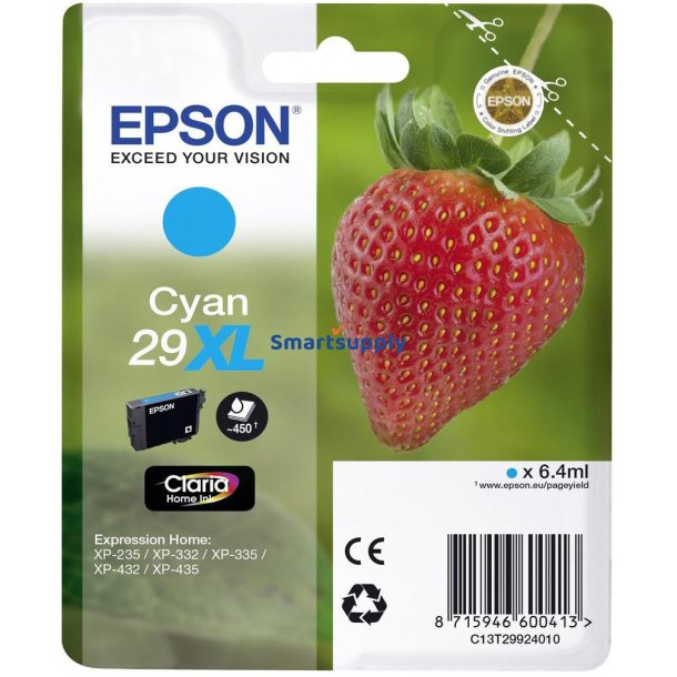 Epson 29 XL Cyan bl�kpatron 6,4ml original