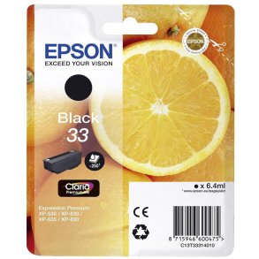 Epson 33 Sort blkpatron 6,4ml original