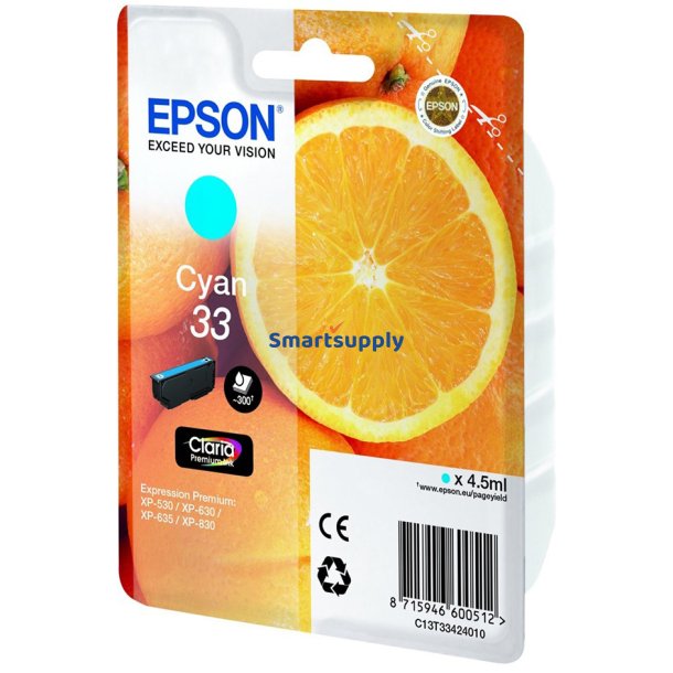 Epson 33 Cyan bl�kpatron 4,5ml original
