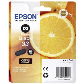 Epson 33 Foto Sort blkpatron 4,5ml original