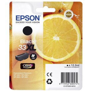 Epson 33 XL Sort blkpatron 12,2ml original