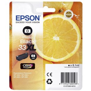 Epson 33 XL Foto Sort blkpatron 8,1ml original