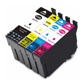 Epson 34 XL BCMY 4 stk blkpatroner kompatibel multipakke