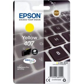 Epson 407 Gul blkpatron 1.900 sider original