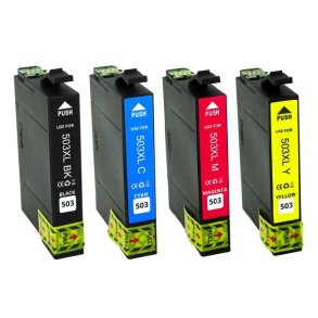Epson 503 XL BCMY 4 stk blkpatroner kompatibel multipakke
