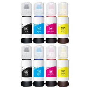 Epson 664 BCMY blkrefill 8 stk 560ml kompatibel multipakke