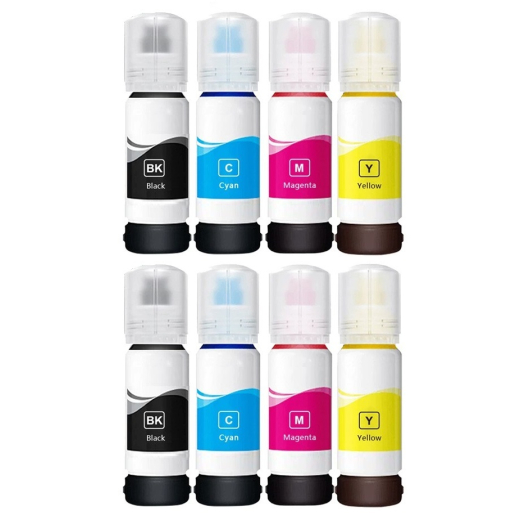 Epson 664 BCMY bl�krefill 8 stk 560ml kompatibel rabatpakke