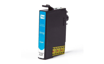 Epson T0712 Cyan bl�kpatron h�jtydende 13ml kompatibel