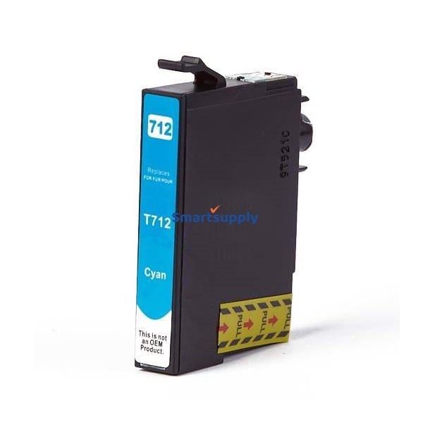 Epson T0712 Cyan blkpatron hjtydende 13ml kompatibel