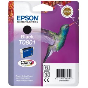 Epson T0801 Sort blkpatron 7,4ml original